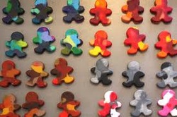 Picture of play dough cookie cutouts