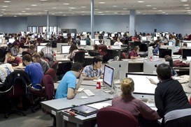 Picture of active learning classroom at virginia tech university